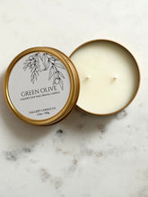 Load image into Gallery viewer, GREEN OLIVE TRAVEL CANDLE