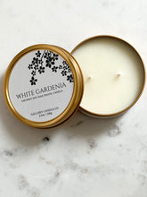Load image into Gallery viewer, WHITE GARDENIA TRAVEL CANDLE
